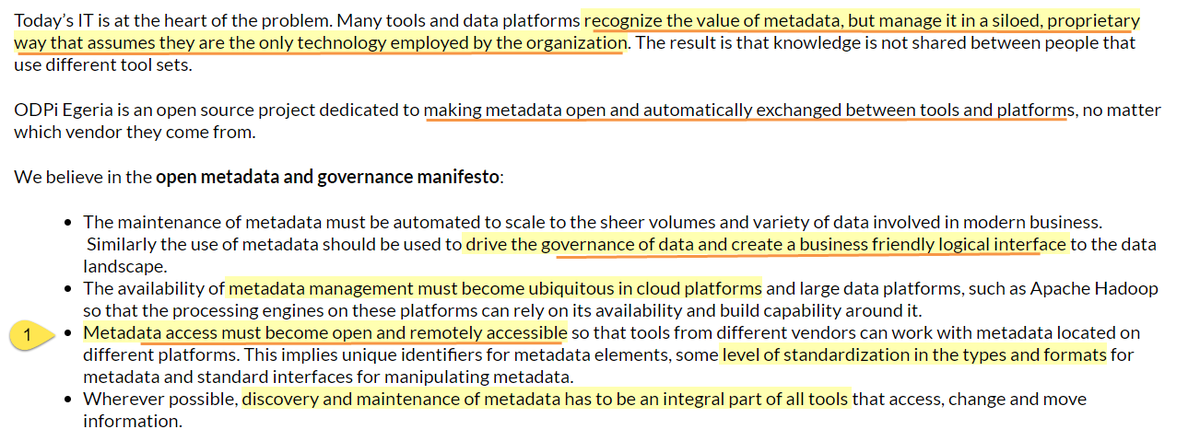 semanticbeeng's tweet photo. #ODPi #Egeria - "The open #metadata #typesystem"
#DataGovernance towards #DataMarketplace-s
#DDDesign first, "#DataOps" and "#cloud" later ...
https://t.co/WEFG6CeVFo
"governance manifesto" https://t.co/o2BH3BcIjm