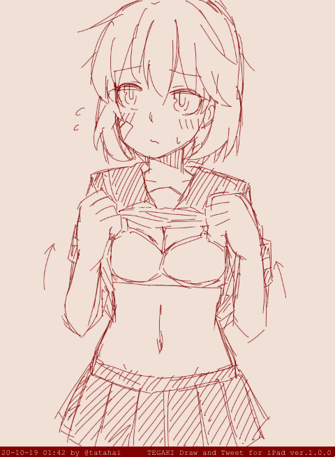朧(艦これ) 「#この樹屋さんに脅されてやりました #tegaki_dt 」|たた牌🀄のイラスト
