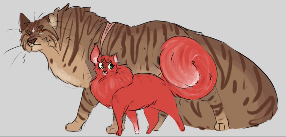on their way to get divorce papers!! #warriorcats #squirrelflight #bramblestar