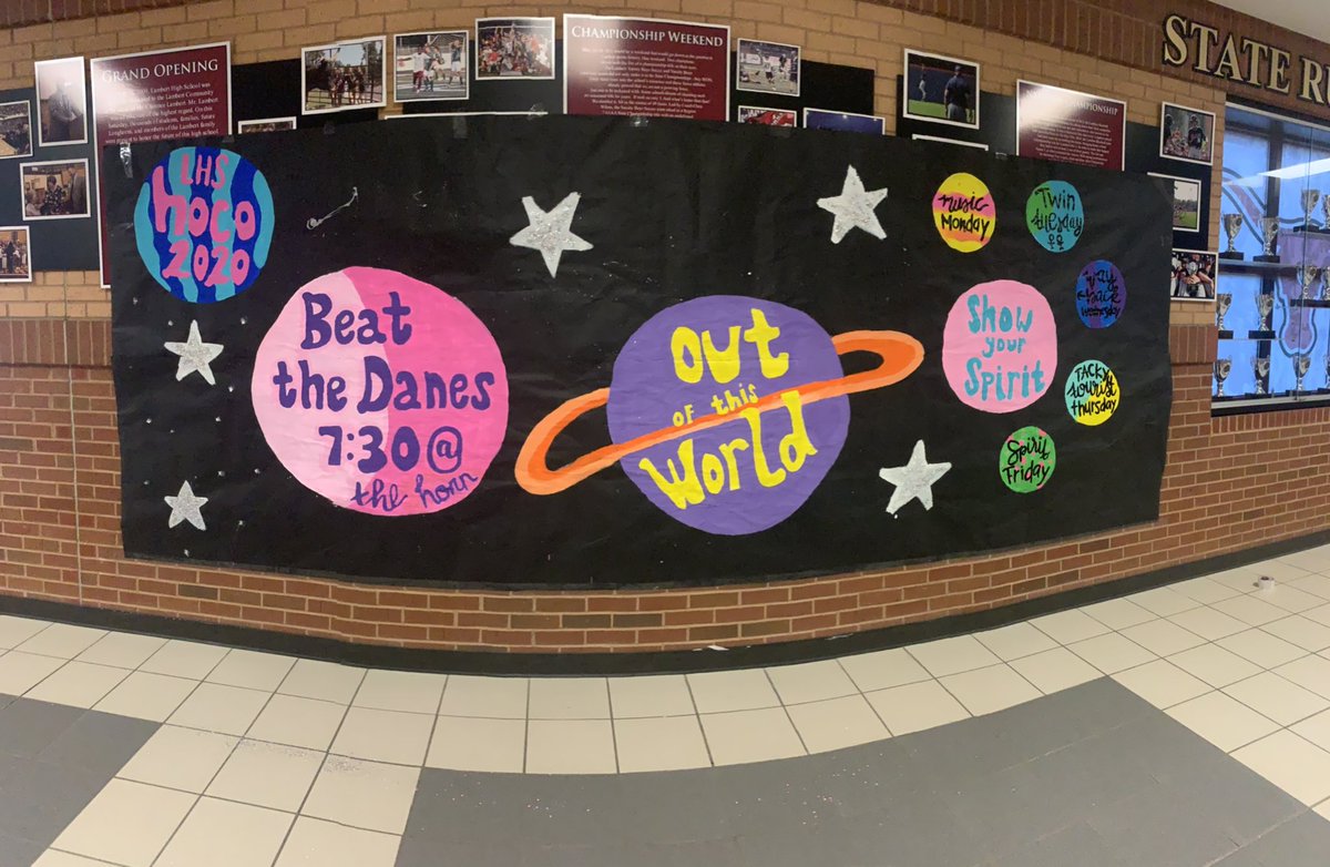 Who’s excited for HOMECOMING WEEK??? Best week of the year! Get your costumes ready for Music Monday! #outofthisworld #hookem <a href="/LambertHS/">Lambert High School</a>