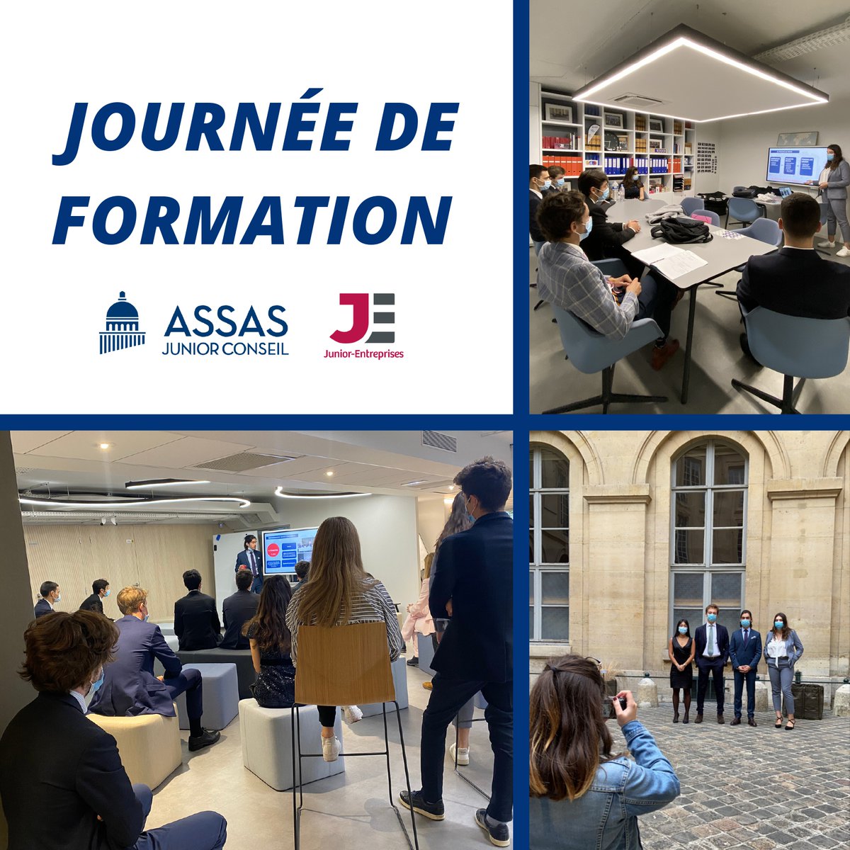 AJCAssas's tweet photo. Nous accueillions hier dans nos locaux l’ensemble de l’équipe pour la première fois. 

Ce fut l’occasion pour nous de présenter notre Junior-Entreprise plus en détail et de former les nouveaux membres des deux départements commerciaux.  

#GoAJC #WeAreJe #JuniorEntreprise https://t.co/Mj1Y5mm9wU