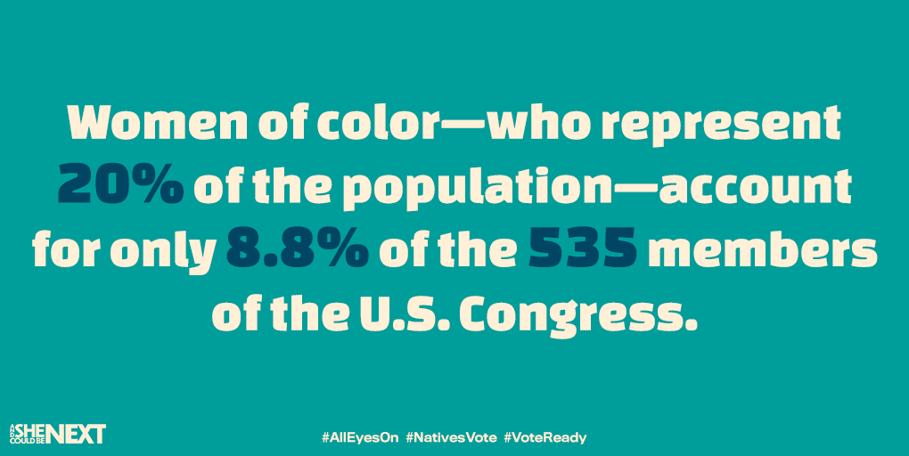 rayezaragoza's tweet image. The time has come to #StepIntoPower and fight for what’s ours: OUR VOTE. Hang with #AndSheCouldBeNext, @RepDebHaaland, Crystal Echo Hawk and more to get in gear for the last leg of election season! Join us Monday 10/19 at 2:00p ET! #AllEyesOn #NativesVote bit.ly/AEONativeVotes