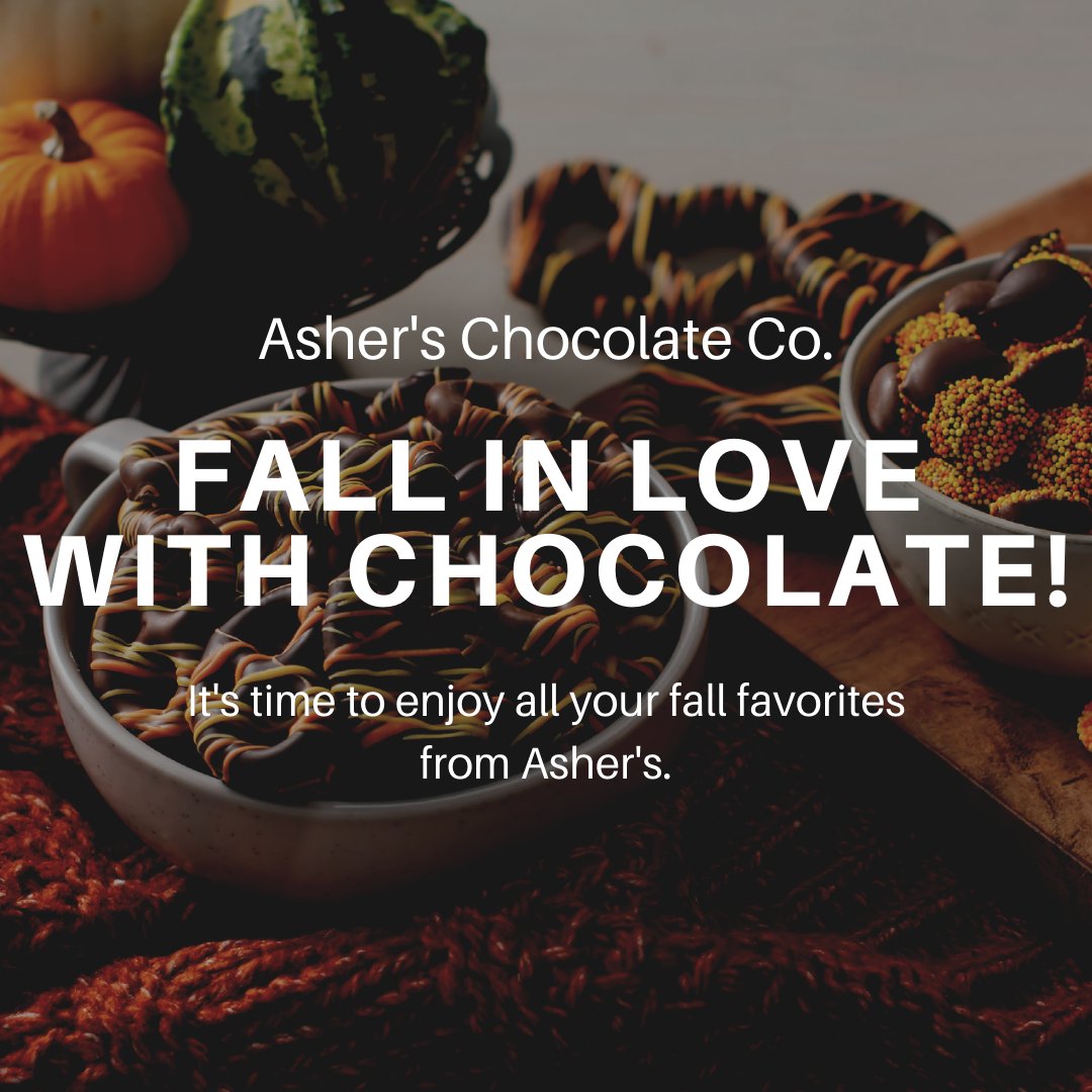 AshersChocolate's tweet photo. Fall in love with chocolate when you order these tasty fall favorites from Asher's! https://t.co/PxLzhpoAOd
#AshersChocolate #Fall2020 #FallFavorites https://t.co/ah4X0EPN4l