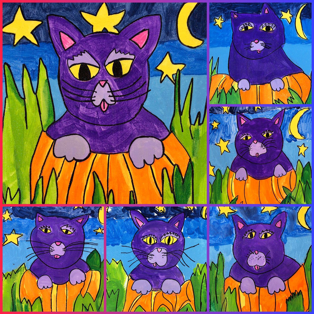 KidsNeedMoreArt's tweet image. Our Fall Class Series #2 is having a spooktacular time and doing some colorful work this month! 😻🎨🎃 #knma #fallartclasses #kidscreate #jupiterfl