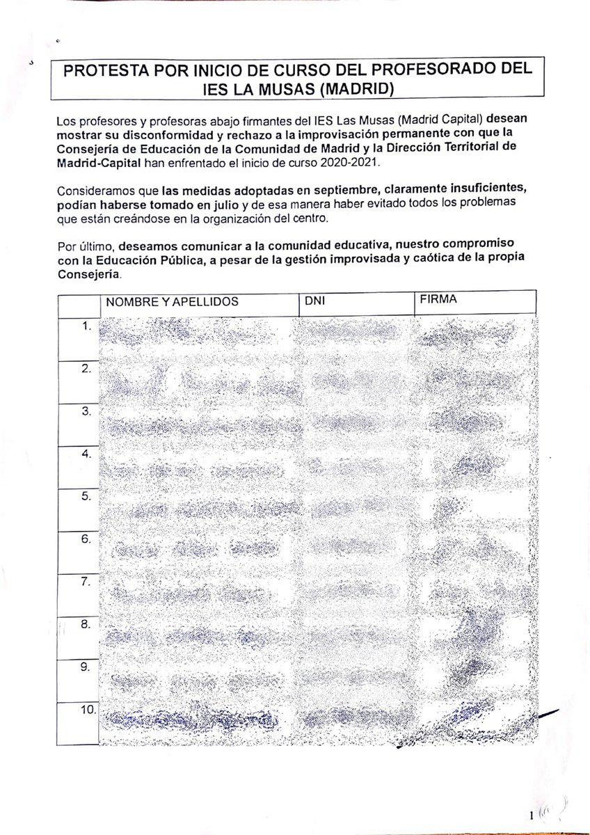 ep_mesa's tweet photo. PROTESTA POR INICIO DE CURSO DEL PROFESORADO DEL IES LA MUSAS (MADRID)
43 profesores del #IESLasMusas (Madrid) hemos firmado y registrado un escrito en #DATMadridCapital, protestando por las condiciones de #InicioCurso.
Actuamos ante el desastre
#EPMesaSindicalistaEleganteLibre https://t.co/tgHla3Vp7e