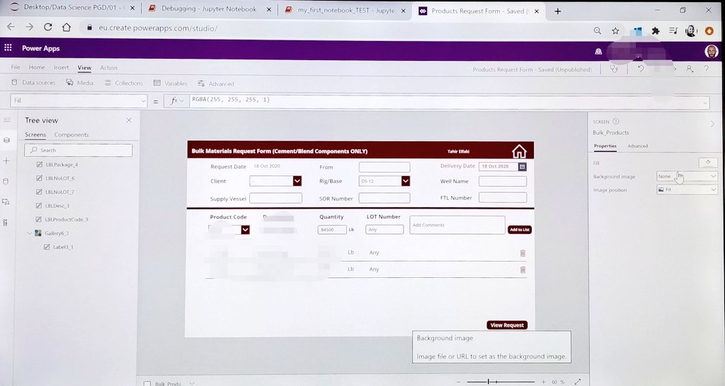 Tahir3T's tweet image. Create apps without coding, much 😅  #PowerApps #MyFirstProject #Phase2
