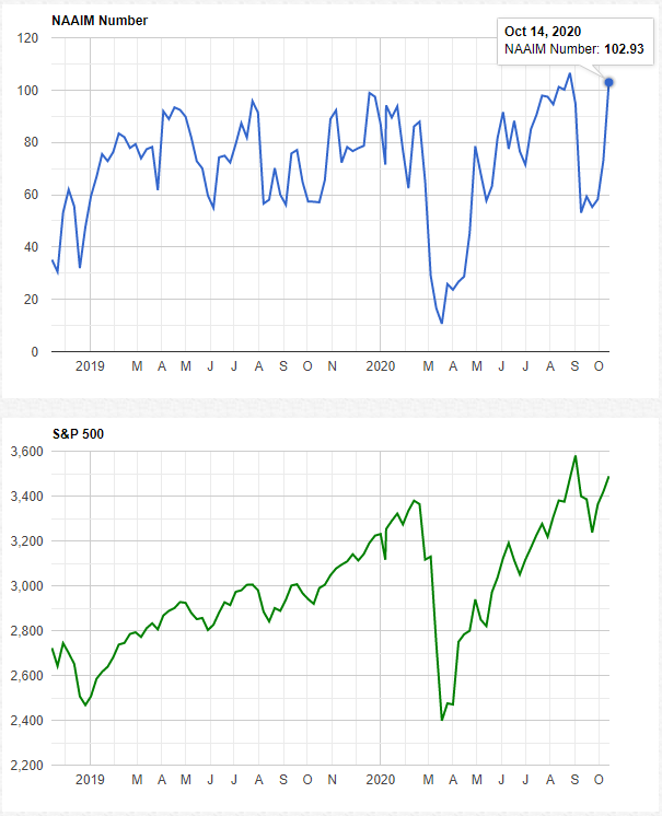 NAAIM Exposure Index above 100