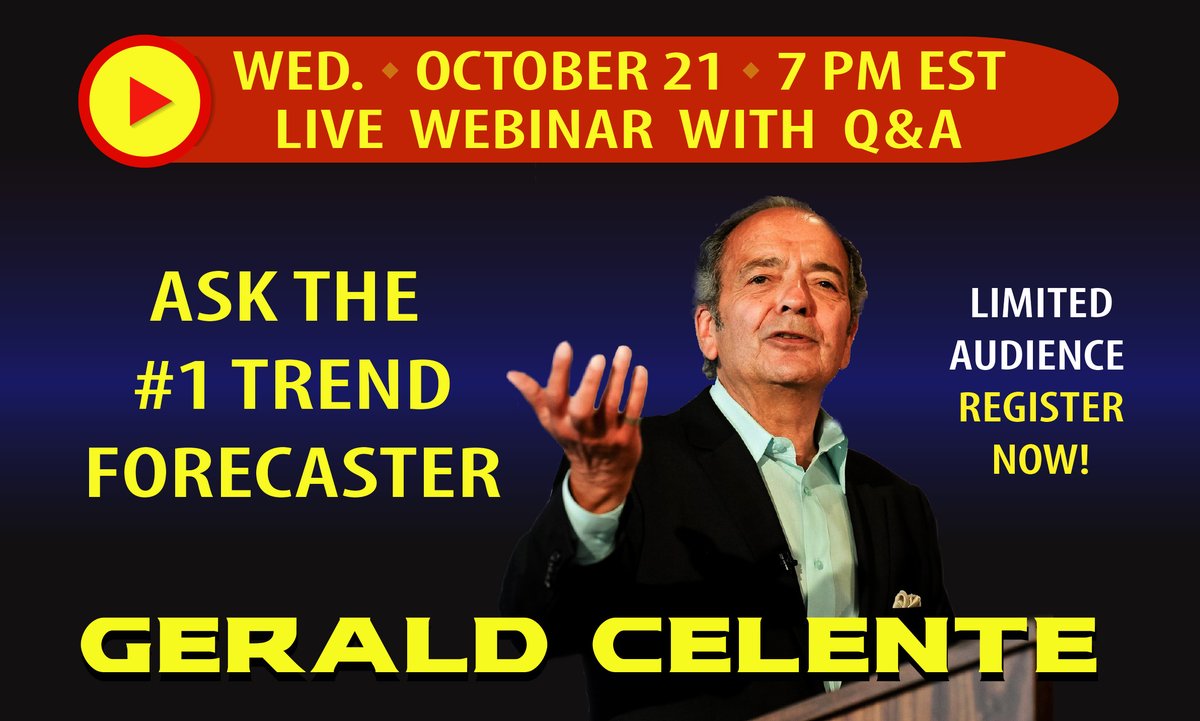 Curious about the future of Gold/Silver/Crypto/Bitcoin?
When will the changeover to digital currency take place?
Where to relocate if things get really bad?
These questions and many more will be covered in my 10/21 webinar you won't want to miss.
🎯 https://t.co/DgaYu8wZNJ https://t.co/iemu0j19Pl