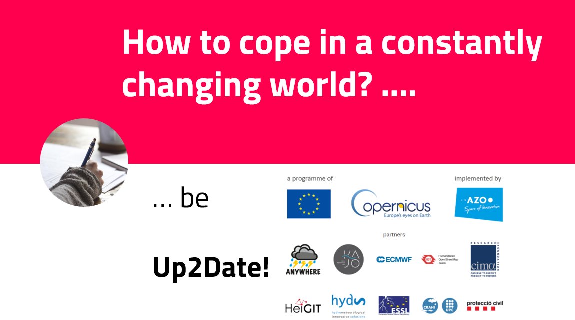 Adelymus's tweet photo. What a weekend!! For 48 hours I participated in @BarcelonaHack using @CopernicusEMS and @CopernicusData to solve challenges in flood forecasting and vulnerability mapping. Thanks to the organizers and my team Up2Date @NikMastrantonas, Thaine and Gijs #hackathonmagic https://t.co/A2xON31ElF