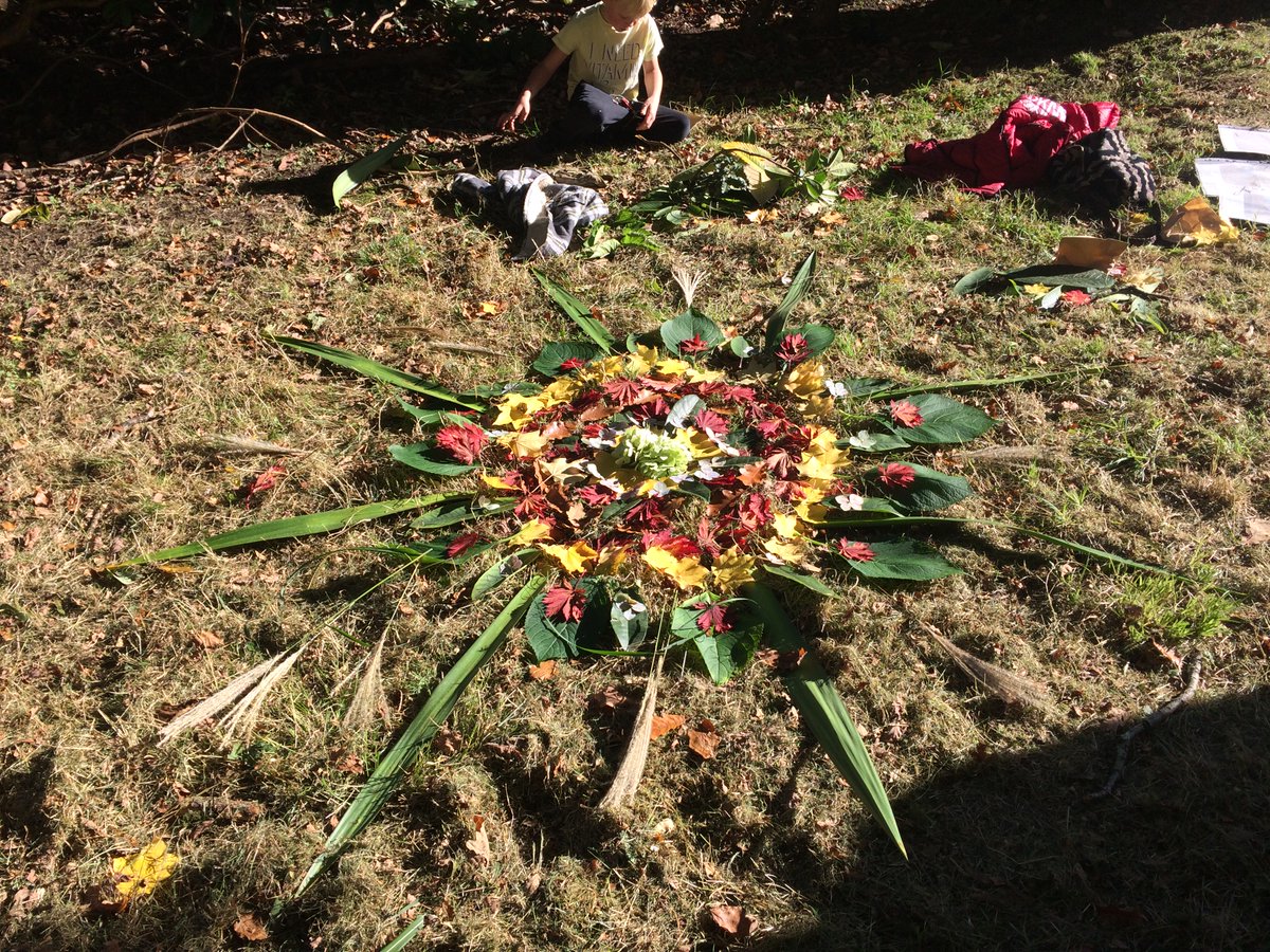 DawnNaturedays's tweet photo. Some great art created in Clyne gardens yesterday with @GowerSociety Youth. Inspired by James Blunt artist @RFJamesUK #100leafchallenge https://t.co/hSG4vkmxHm