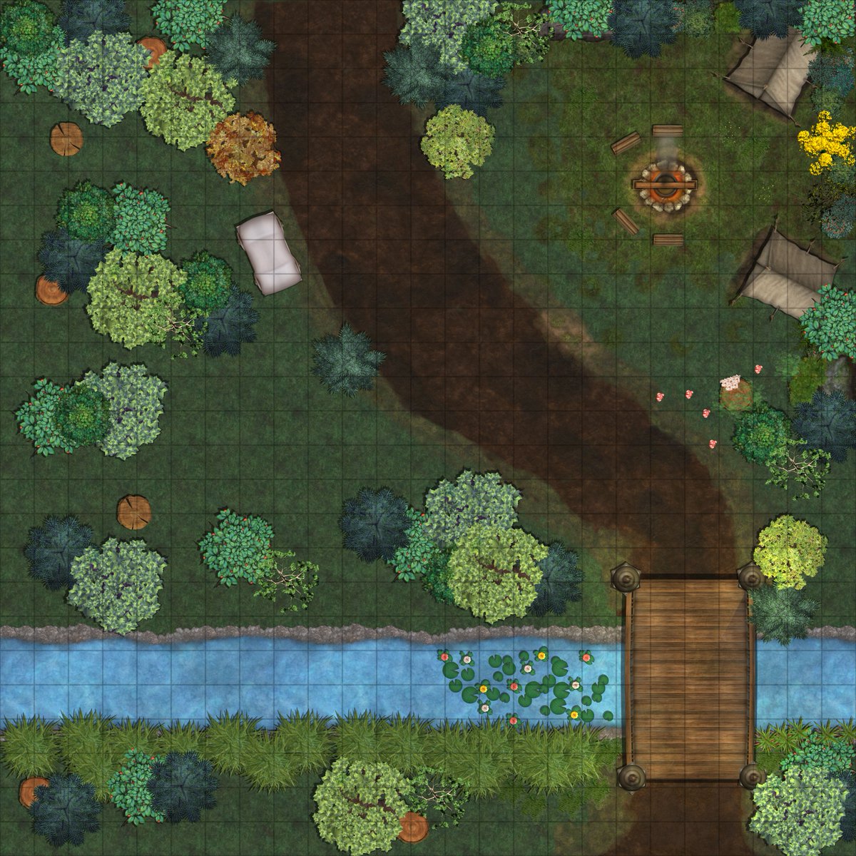 TmapsT's tweet photo. A camp map. Nighttime available as well.

#RPG #rpgs #Roleplayinggame #battlemaps #dnd5e #dnd #roll20 #campmap #selfpromotionsaturday #tabletopgaming #tabletopmaps

https://t.co/RSU6WKYsgw https://t.co/NbkNiBtXZi