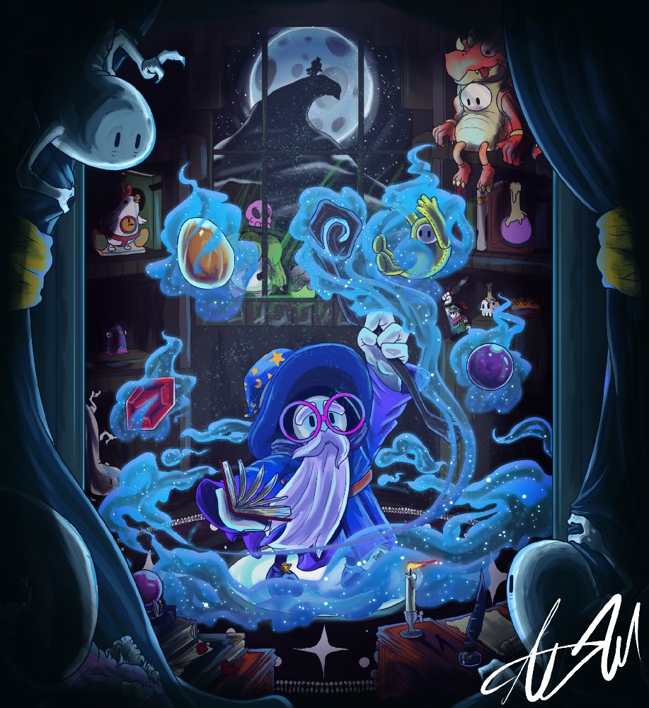 Created an <a href="/FallGuysGame/">Fall Guys</a> drawing for the official <a href="/discord/">Discord</a> server's fan art contest using #FallGuysSeason2 skins.