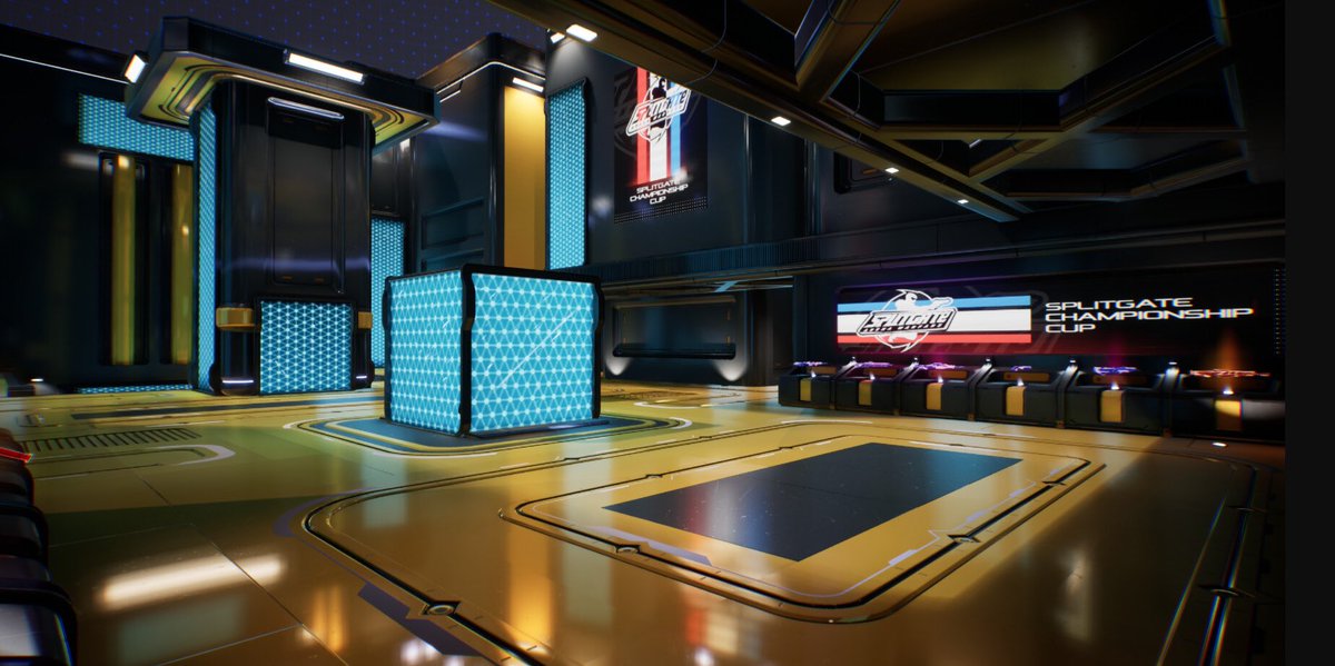 BlazeDillon's tweet photo. The last of the @Splitgate Season 3 content from me is the Practice Arena! 

Improve your knowledge on the weapons &amp; practice some common portal routes seen in maps. 

Take a look at more on my artstation! 

#leveldesign #blocktober #blocktober2020

https://t.co/QsAHYwMdgR https://t.co/vExee5CFbH