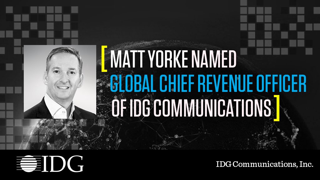 Have you heard? @IDGworld is excited to welcome Matt Yorke to the team! https://t.co/6IEhZ8SBZo @matt_yorke #weareidg #welcometotheteam #mediamartec #customercentric https://t.co/k0GxlpEury