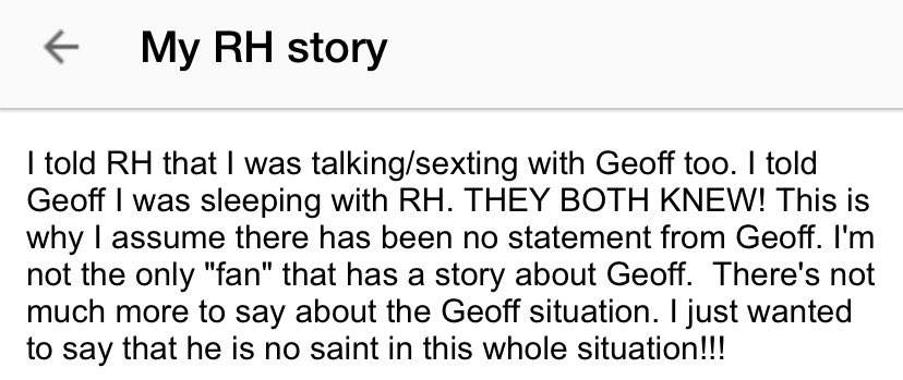 okay not Snapchat related still interesting what a friend pointed out. the OP updated the Google doc. left is from the original post (and still there) and right is in the update. claiming geoff both knew & didn’t know. (if it turns out i am wrong I will delete this thread)