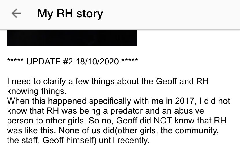 okay not Snapchat related still interesting what a friend pointed out. the OP updated the Google doc. left is from the original post (and still there) and right is in the update. claiming geoff both knew & didn’t know. (if it turns out i am wrong I will delete this thread)