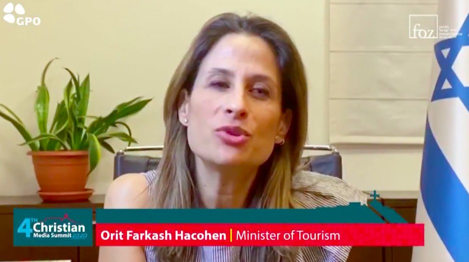 GPOIsrael's tweet photo. Minister of Tourism @FarkashOrit: Israel's ties with the Christian world are unbreakable, not even by a pandemic or an economic crisis. Visiting the Holy Land is not just a vacation, it's a transformative, inspiring and long-lasting experience.
#cmsisrael #cms2020 https://t.co/3JhUKrtcS5