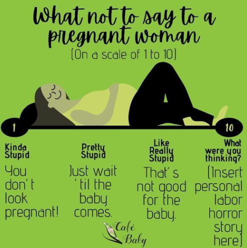 This one doesn’t need much of a caption. What do you hate to hear when you’re pregnant? Tell us below! 👇🏻 My personal fav? “You don’t look that big.” Really? I feel like a bus and haven’t slept in weeks because every time I roll over, I wake up.
.⠀
#MomMonday