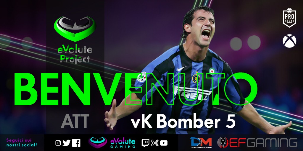 ⚠️#mercato ⚠️
Ci siamo, presentiamo ufficialmente un altro colpo da 90+ in casa #eVProject.
Qualità, freddezza e determinazione sono il suo biglietto da visita!
Diamo il benvenuto in #famiglia a @BomberVk❤🔥
in arrivo altre novità!
#diffidatedalleimitazioni #bombers #goeVolute