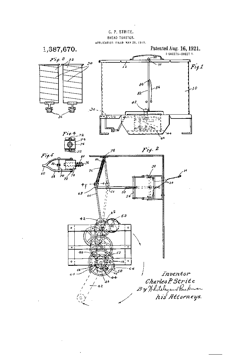 PatentTruth's tweet image. Today in 1921: Charles P. Strite transformed American households with his invention of the toaster oven. #PatentsMatter #IP