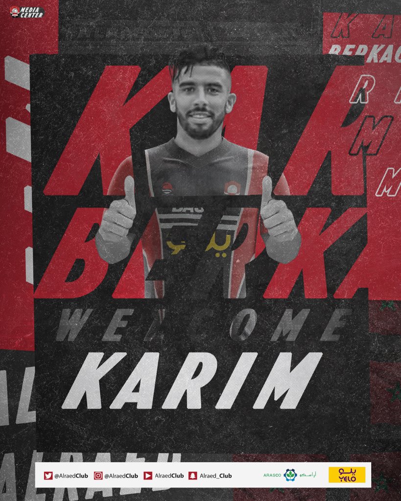 ✍🏻|| أنهى رئيس مجلس إدارة نادي #الرائد الأستاذ فهد المطوع  <a href="/falmotawaa9/">فهد بن محمد المطوع</a> اليوم اجراءات التوقيع بشكل رسمي  مع اللاعب المغربي " كريم البركاوي  "      
قادماً من نادي حسنية أكادير  

العمر :  25 سنة
المركز : مهاجم       
العقد : سنتين 

مرحباً بالجوكر في #رائد_التحدي