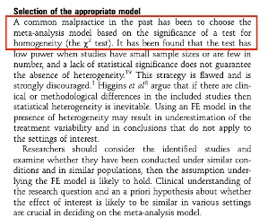 5/ This is just another article discouraging the use the fixed-effect vs. random effects based on a significance of a test for homogeneity by  @Geointheworld and  @dimi_mavridis ( https://ebmh.bmj.com/content/17/2/53 )