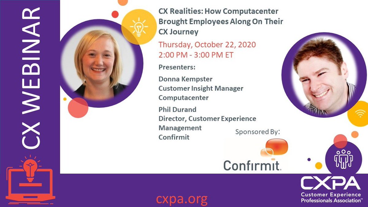 CXPA_Assoc's tweet photo. Where are you along the journey? ❓ Tune in to hear How Computacenter Brought Employees Along on Their CX Journey. Register today! https://t.co/xe221ZbjO7 https://t.co/WSidjtzZbX