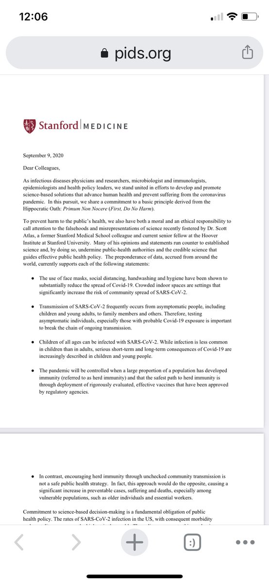22/ Here’s the open Stanford letter to Dr. Atlas —who now works as an advisor to Trump. #bced  #bcpoli