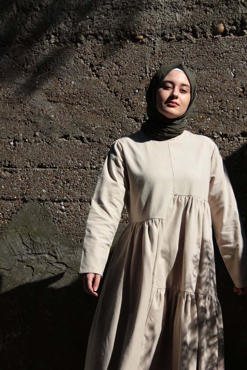 Bakarken bile ısıtan, kalın pamuklu kumaştan elbiselerimiz 🔥