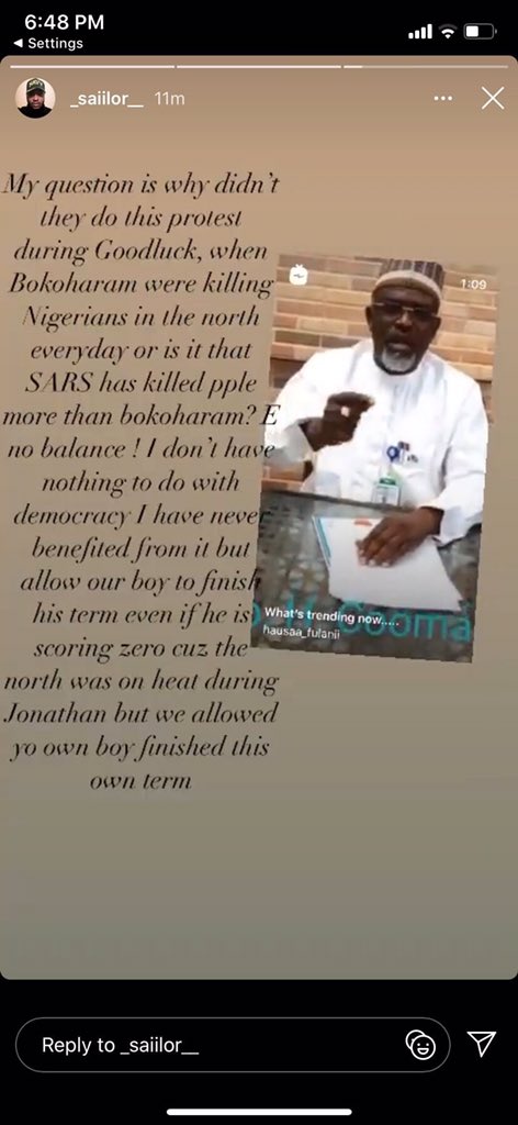 fawziyyahishaq's tweet image. It’s now obvious this guy is sick! 
It’s sad! 
Dan maula kawai! 
#EndSARS #EndNorthBanditry