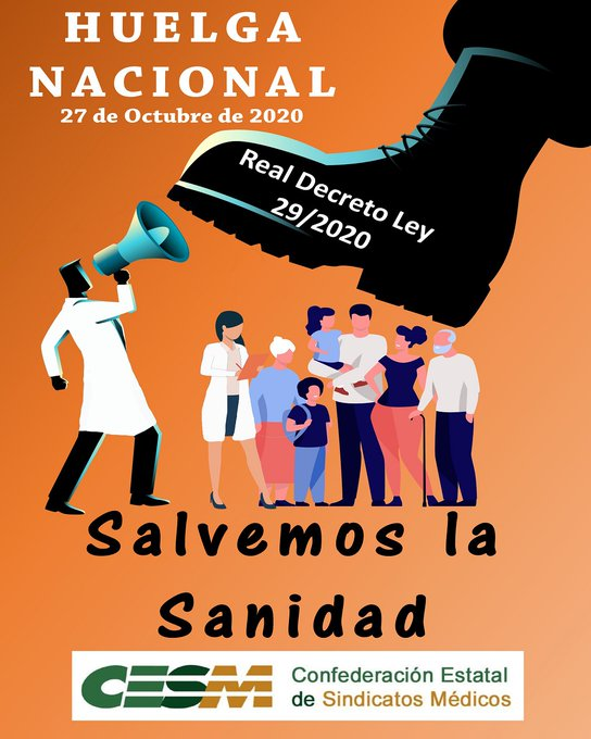mlalanda's tweet photo. El 27 de Octubre hay convocada una huelga nacional de médicos. Compañeros que nunca lo hubieran siquiera considerado por no ser algo que un médico pueda justificar facilmente, irán a esa huelga. Po sus pacientes, por la Sanidad Pública 
#HuelgaMédicos27O #SalvemosLaSanidad https://t.co/mw68om7wp2