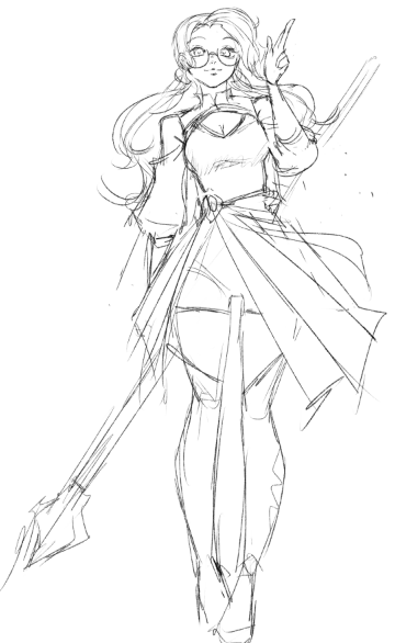 genshin oc sketch..... liyue.... polearm....... hydro......... healer... tank.... hhh a 