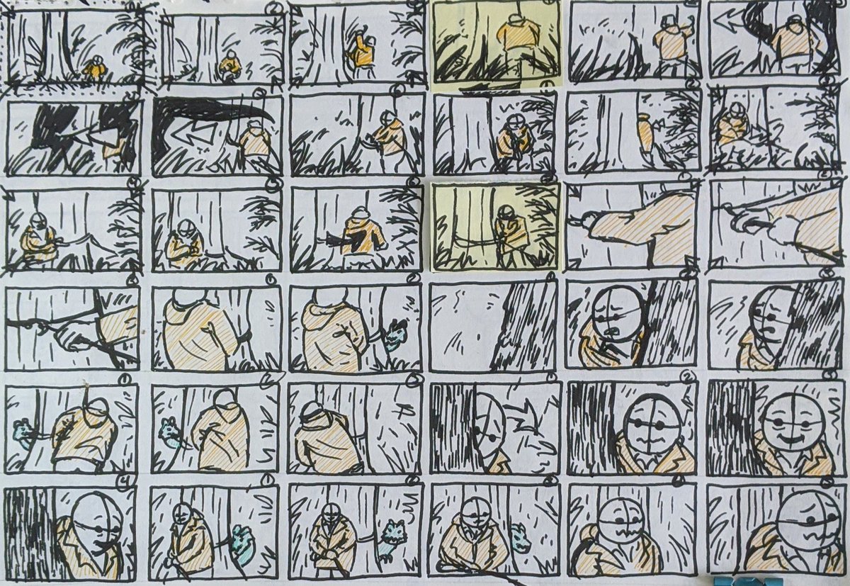 ajspacefrog's tweet image. Had fun doing a reverse board of Dennis Nedry&apos;s death scene from Jurassic Park. 1/2
#reverseboard #storyboard #JurassicPark