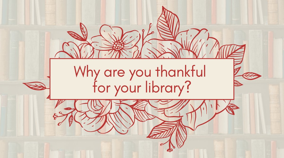 Why are you thankful for libraries? Let us know for a chance to be featured in a future <a href="/ILoveLibraries/">ilovelibraries.org</a> story. bit.ly/33VRcTY
