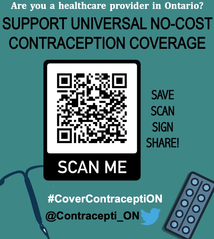 Amazing news: we just reached 900 signatures! Can you help us make it to 1,000? We want to send #ONpoli a strong message that #Ontario #healthcare workers support #contraceptionforall. Reply to this tweet with 3 people who should sign our letter today. forms.gle/fXsbC9tNY177sk…