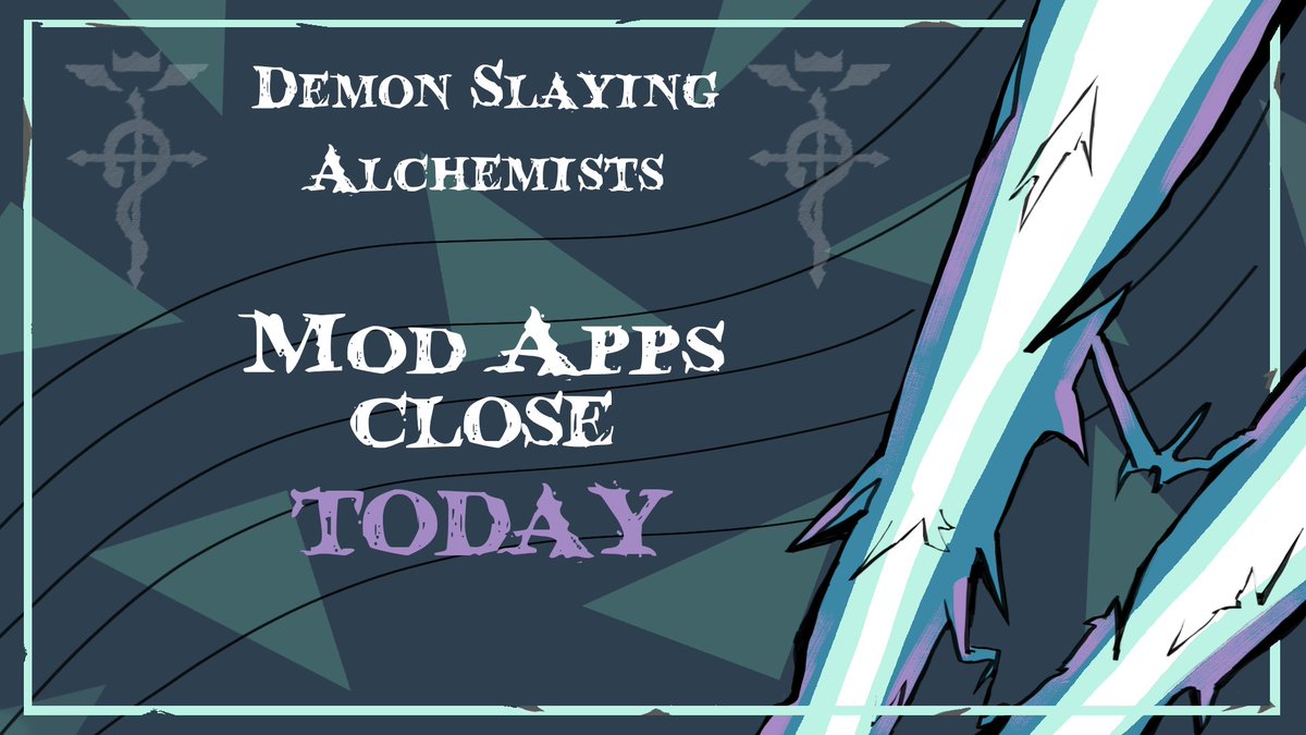 DSAzines's tweet photo. Mod Apps CLOSE TODAY, 10/18 @ 23:59 PST/ 8:59 CET (10/19). This is your last chance to apply to this project! 

All applicants must be 18+
See Full Requirements HERE: https://t.co/6VeFTNBMCt

👇🏻Links to apps are in thread 👇🏻 https://t.co/482hFGVS86