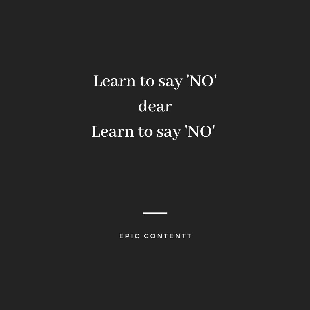 EContentt's tweet photo. You have to learn to say no without feeling guilty, setting boundaries is healthy, you need to learn to respect and take care of yourself.😇
.
.
.
#learntosayno #settingboundaries #mentalhealth #selfcare #selflove #sayno #no #makepositivitylouder #vibratinghigher #strongmindset https://t.co/SBhxq7kJ4n