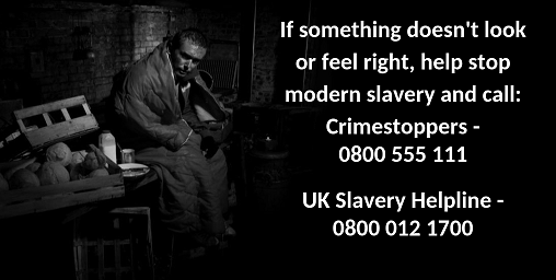 CityofYork's tweet photo. If something doesn't look or feel right, trust your instincts and report it. You could help stop modern slavery.
#HelpNotHate2020๐ค
@NYSAB1 @NYSCP1 @SaferYork @NYorksPolice @NYorksCSP @NYorksPrevent
https://t.co/am3vGL4eCz https://t.co/px6TmqbB6W