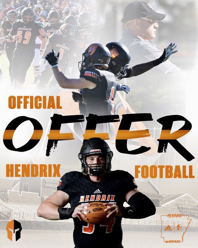 michael5martens's tweet photo. Blessed to receive my first official offer. Thank you to @RussHeidiSLC and the coaching staff Hendrix University. Go Warriors!!! https://t.co/M8as8r3NdH