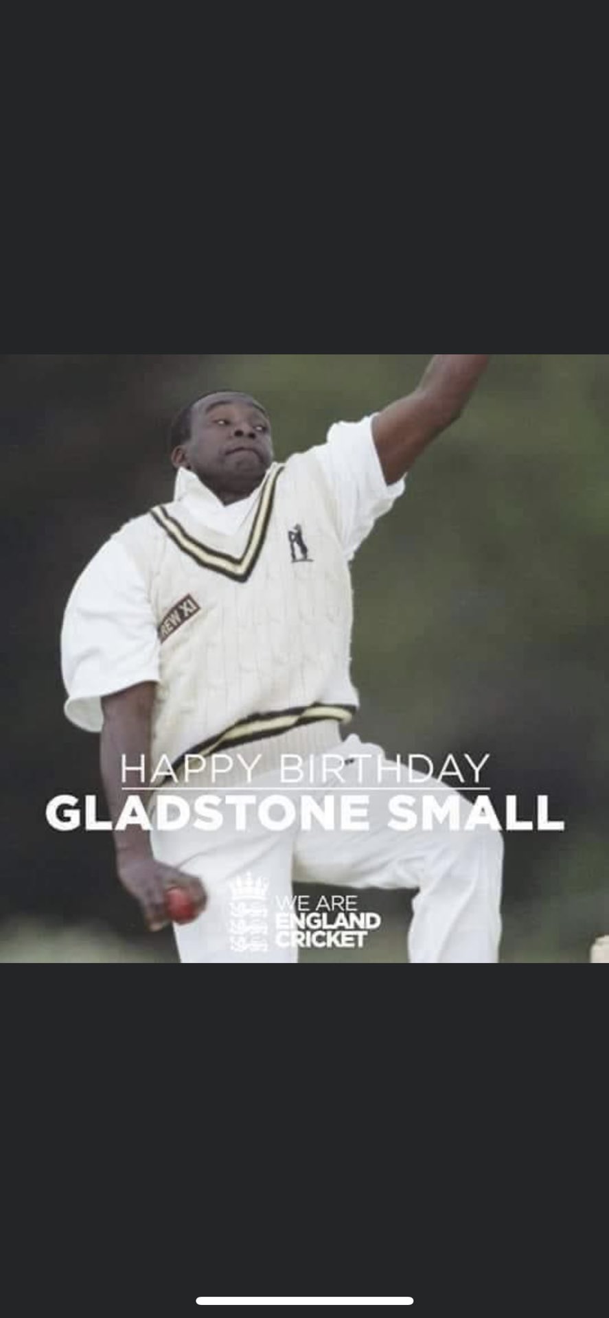 113 wickets across Test & ODI cricket for England
Happy Birthday Gladstone Small! 