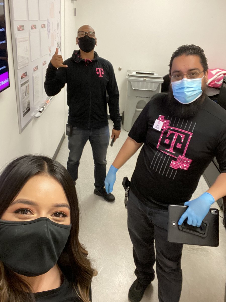 First 5g celebration huddle today with Mario and Jose! #iLoveTMobile #5GSweetSpot