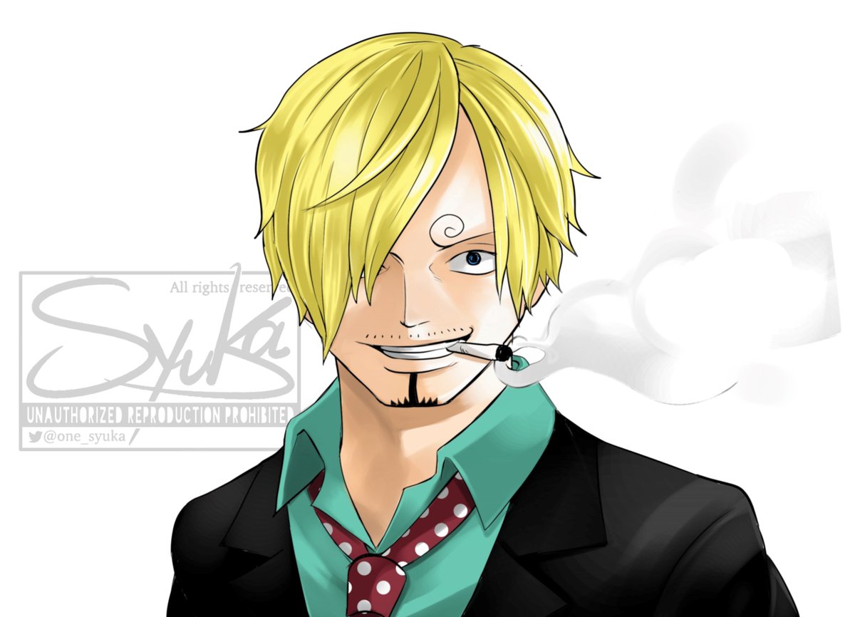 シュウカ 秀華 顔だけ描きます リクエスト サンジ イケメンほど難しい男