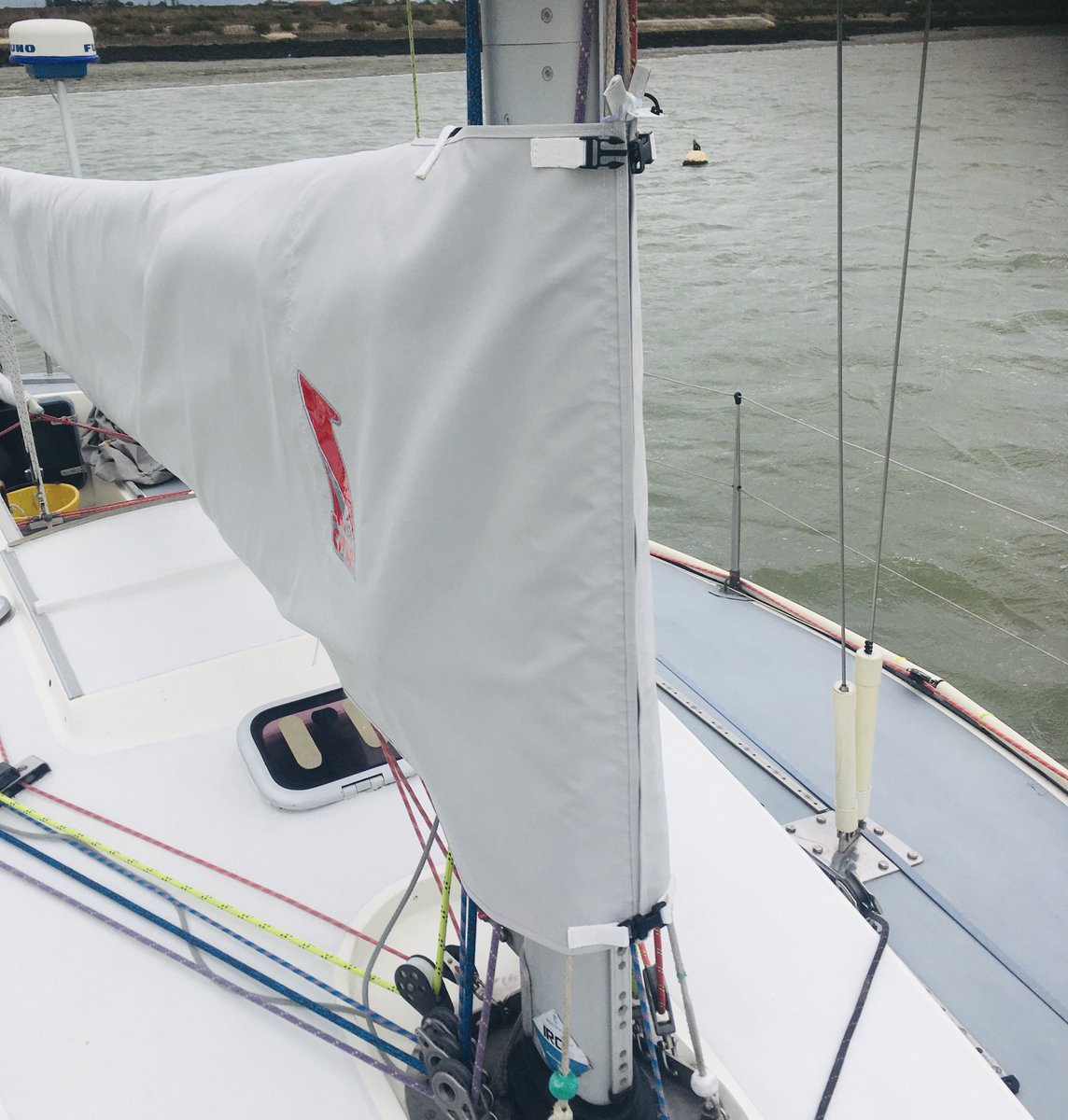 One happy customer.  The owner of a Hustler 32 ½ tonner sent his feedback on his new mainsail cover: "A really good-fitting, high quality job, exactly what I wanted".