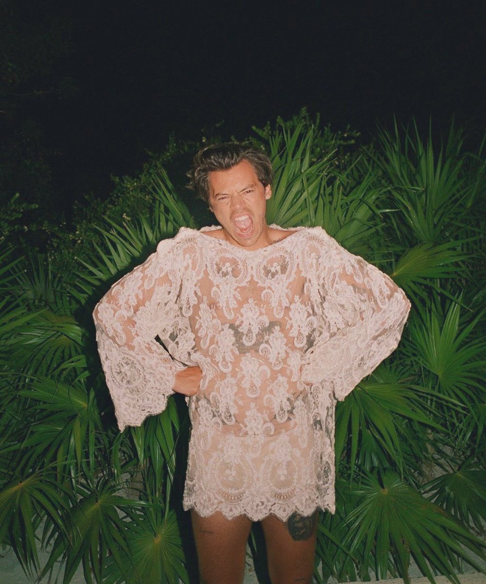 Harry seems to include himself here, making a statement on his fluidity and commenting on the societal norms that have held him back. We know that Harry is fluid in the way he likes to express himself.