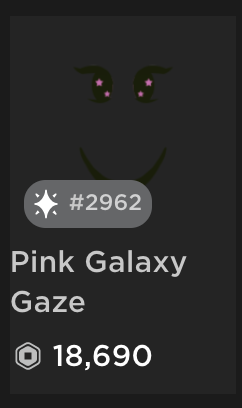 Pink Galaxy Gaze, Roblox Wiki