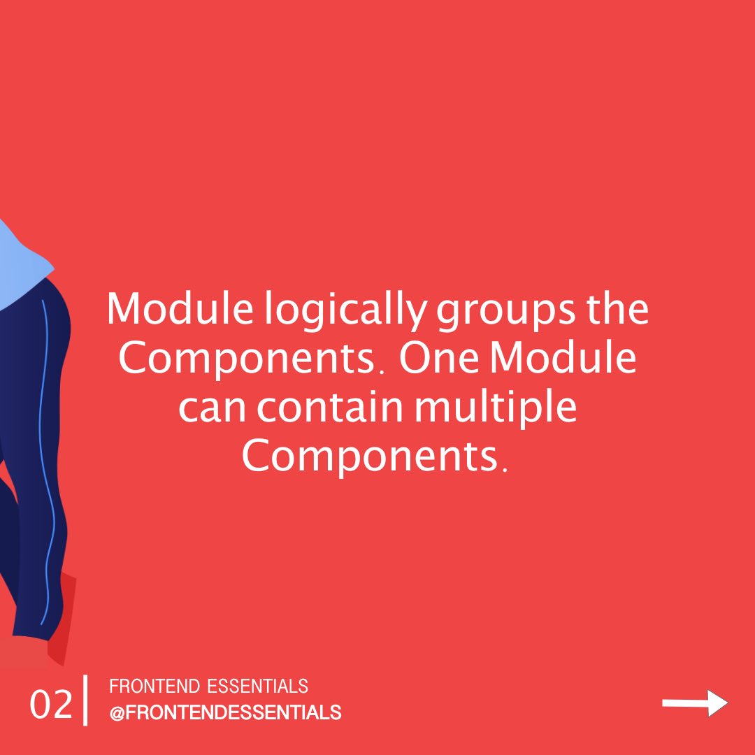 wibastidas77's tweet image. Angular Module.
Module logically groups the Components. One Module can contain multiple Components.
#angular #frontend #programming #developers #development #programmers #codingmemes #loveprogramming #angulartutorials#javascript #angularinterviewquestions #angulardeveloper