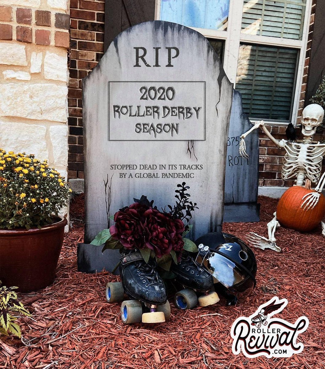 RIP 2020 Season. We lost a whole season, but we gained time to heal our bodies, refocus and find new ways to train and work on footwork. #rollerderby #skating #joinus #rip2020season #rollerskating #skate #rollerrevival #halloweendecorations