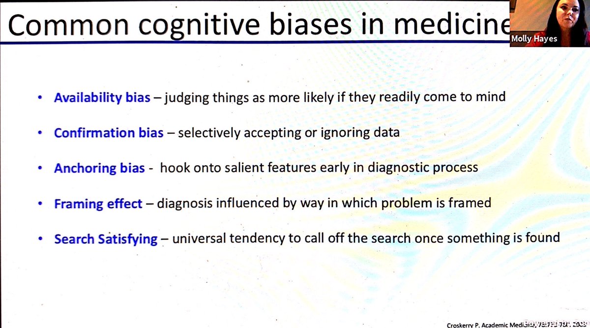 There are a ton of different cognitive biases, but these are a few of the most common.  #CHEST2020