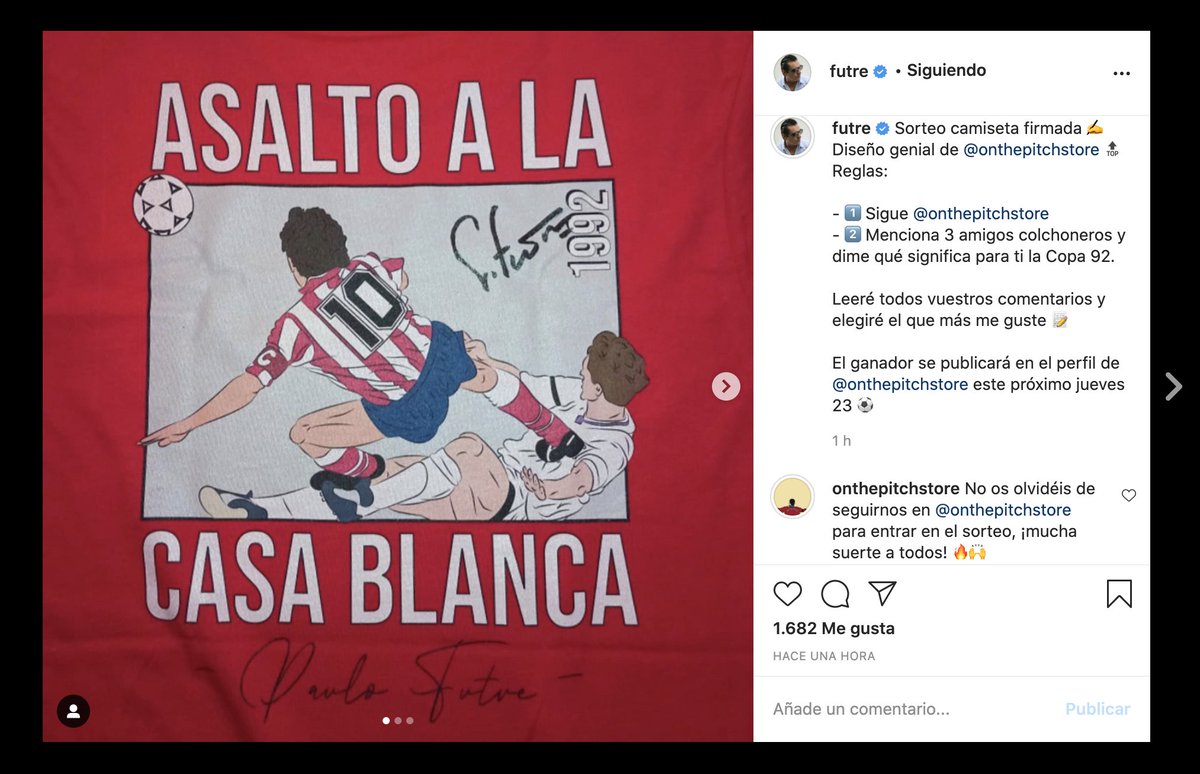 El gran <a href="/PauloFutre/">Fundacion Futre</a> ha firmado un nuevo diseño exclusivo de On the pitch ✒️ y lo sortea en su Instagram 📺. Haznos caso, tú también la quieres 😛🔥. Todos los pasos en su último post...

⬇️⬇️⬇️

instagram.com/p/CGfsGFsn4Zn/…