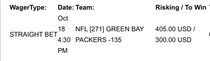 Saint_Pick's tweet photo. Packers ML 🔨 https://t.co/KpdEpKj0JW